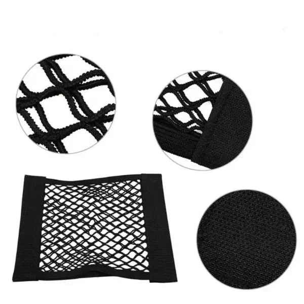1pc Universal Car Storage Bag Double Mesh Trunk Storage Net, Car Built-in Storage Bag, Car Fire Extinguisher Fixed Net - Image 6