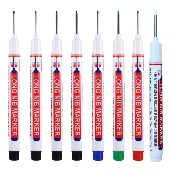8Pcs/Set 20mm Deep Hole Long Nib Head Markers For Metal Perforating Pen Waterproof Bathroom Woodworking Decoration Multi-Purpose - Image 28