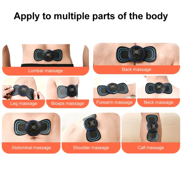 Neck Massager Mini Electric Neck Massage EMS Cervical Back Vertebra Massage Patch 8 Modes Relieve Relax Muscle Fatigue Tools - Image 16