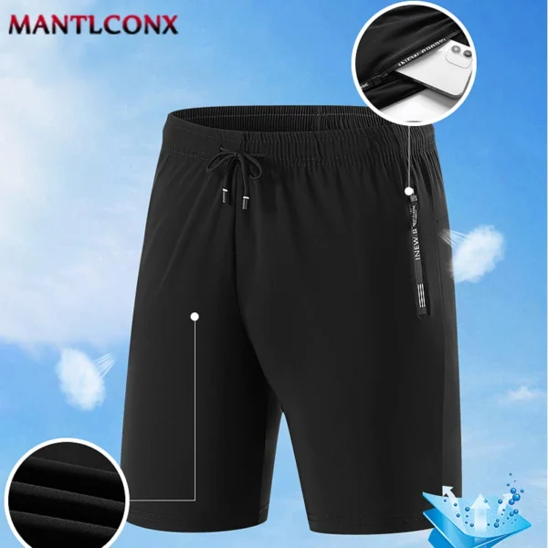 Summer Men's Sport Shorts Cool Sportswear Running Shorts Casual Bottoms Gym Fitness Training Jogging Short Pants Men Black Gray - Image 24