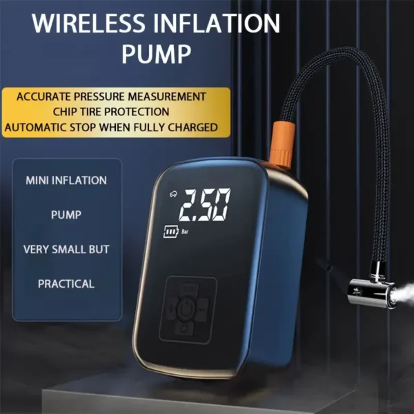 1pc Wireless Car Air Compressor Air Pump Electric Tire Inflator Pump for Motorcycle Bicycle Boat AUTO Tyre Balls Inflatable - Image 2
