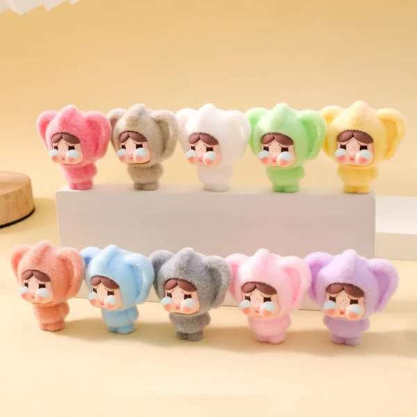 1/9PCS 4cm Cartoon Labubu Series Mini Flocking Exquisite Cute Doll Gift Diy Pendant Accessories Decoration Kawaii Toys Gifts - Image 12