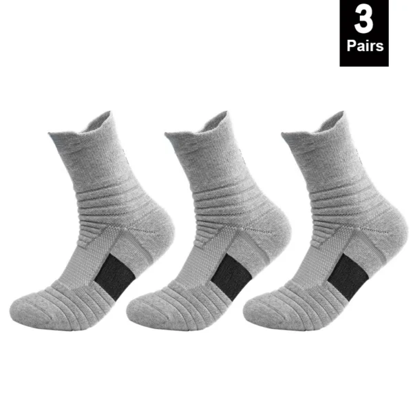 1/3 Pairs Anti-slip Football Socks Men Cotton Sock Short Long Tube Soccer Basketball Sport Socks Breathable Deodorous Sock 39-45 - Image 12