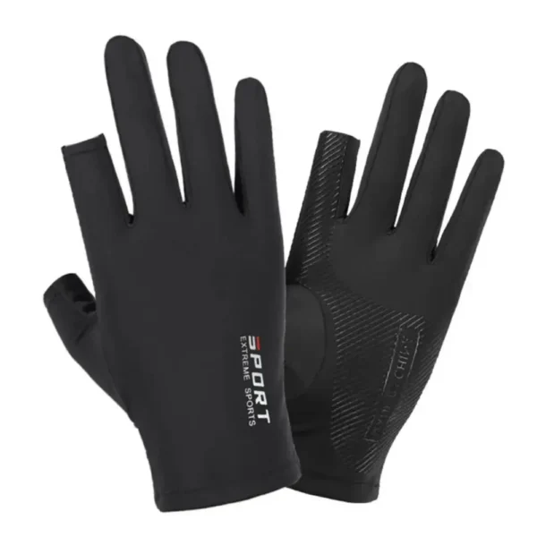 Ice Silk Halffinger Cycling Gloves for Men and Women Outdoor Sports Fitness Driving Fishing Highelastic Comfortable - Image 3