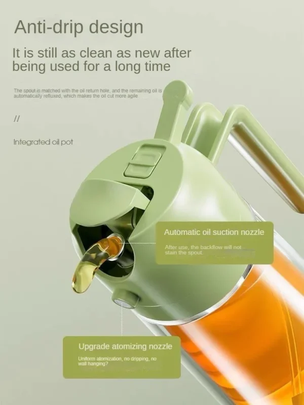 Kitchen Sprayer Spray Oil Dispenser 2in1 Oil Dispenser Oil Sprayer Comfortable Handle Barbecue Air Frying Pan Oven Steak Frying - Image 16
