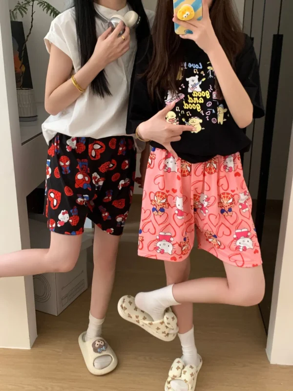 New KT Pajama Pants Woman Kawaii Home Shorts Summer Anime Loose Elastic Waist Girls Sleeping Homewear Soft Fashion Pant Gifts - Image 17