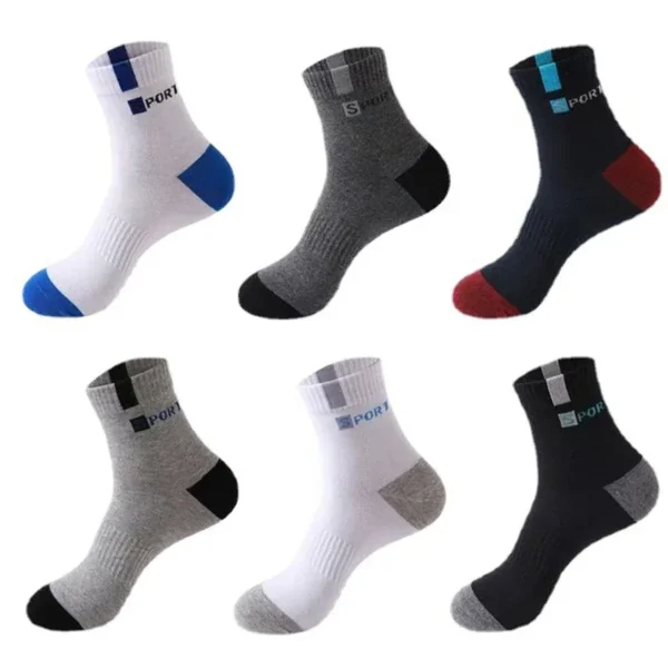 10pairs Breathable Cotton Sports Stockings Men Bamboo Fiber Autumn and Winter Men Socks Sweat Absorption Deodorant Business Sox - Image 6