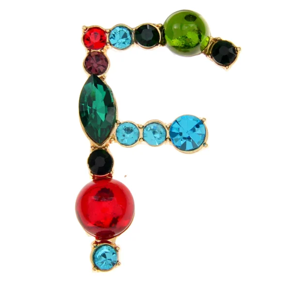 CINDY XIANG 26 Letters Rhinestone Alphabet Brooch Letter Pin Colorful Design Fashion Jewelry ABC Pin High Qulaity Winter Gift - Image 16