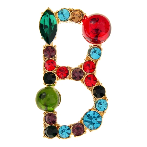 CINDY XIANG 26 Letters Rhinestone Alphabet Brooch Letter Pin Colorful Design Fashion Jewelry ABC Pin High Qulaity Winter Gift - Image 4