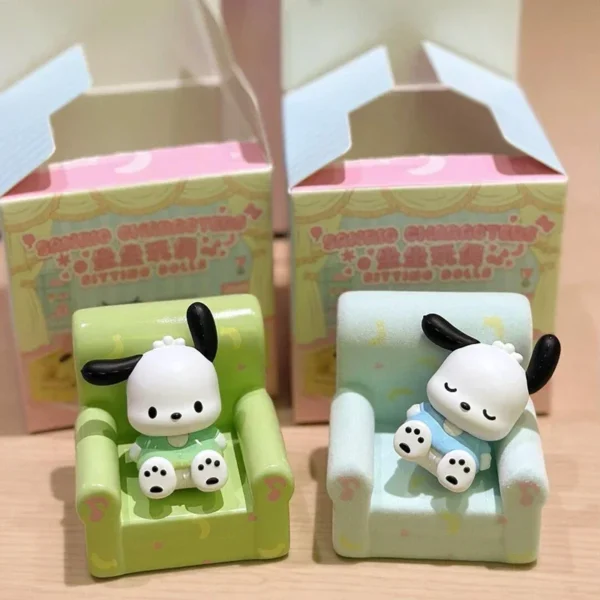 Sanrio Sitting Doll Series Blind Box Cute Sofa Cinnamoroll Hello Kitty Kuromi Mymelody Pachacco Mystery Box Kid Toy SurpriseGift - Image 3