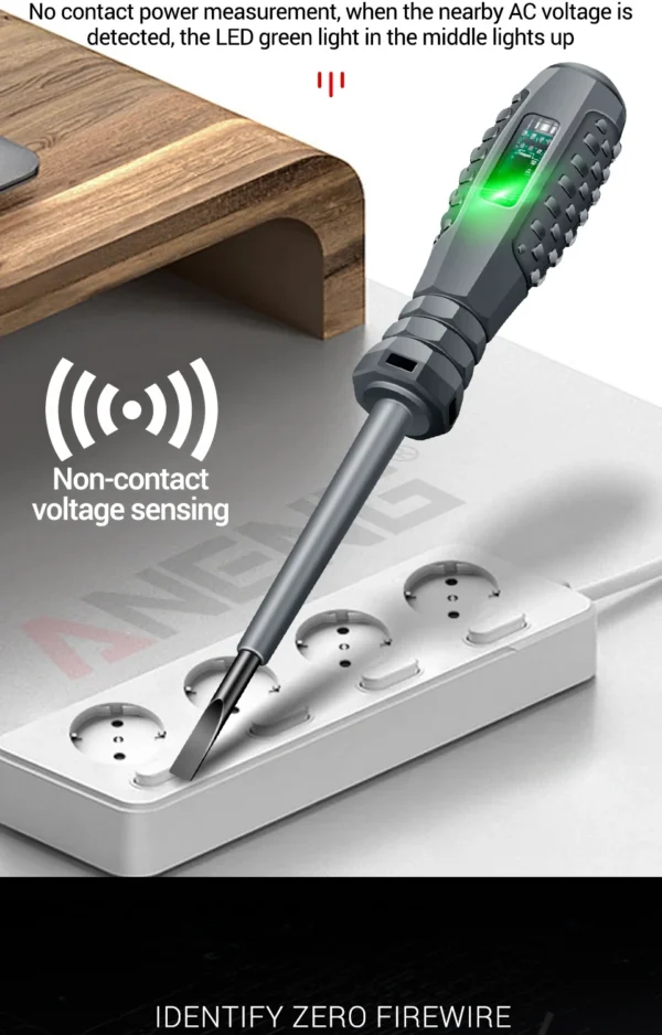Multifunctional Electrician Test Screwdriver AC Non-contact Induction Test Pen Voltage Tester 70-600V Red Green Induction Lights - Image 10