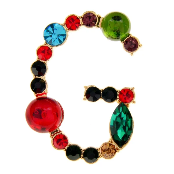 CINDY XIANG 26 Letters Rhinestone Alphabet Brooch Letter Pin Colorful Design Fashion Jewelry ABC Pin High Qulaity Winter Gift - Image 17