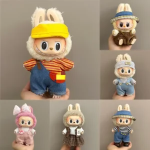 17cm Lbb Plush Doll Clothes Set Hairband T-shirt Pants Bag for 15cm Cotton Doll Dress Up Accessories DIY Toys Birthday gift