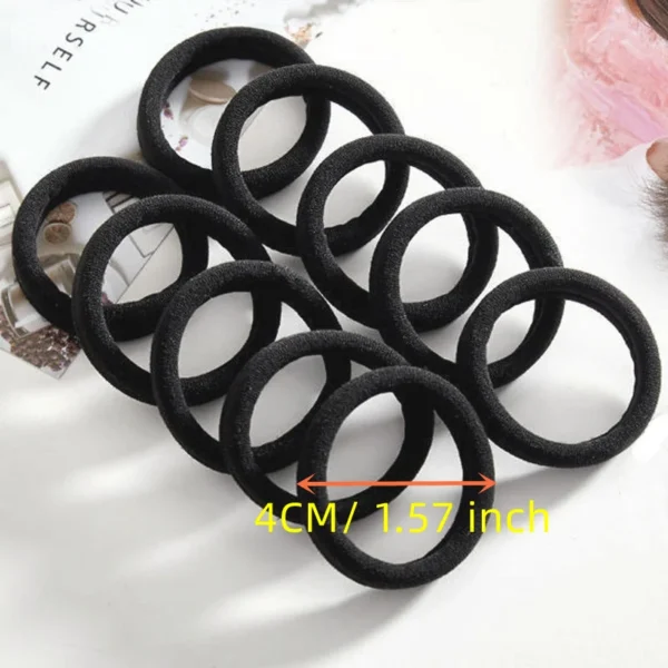 Four Seasons Women's High Elastic Simple and Fashionable Nylon LOOP Access Soft and Non Harmful Headband and Horsetail Hair Rope - Image 10
