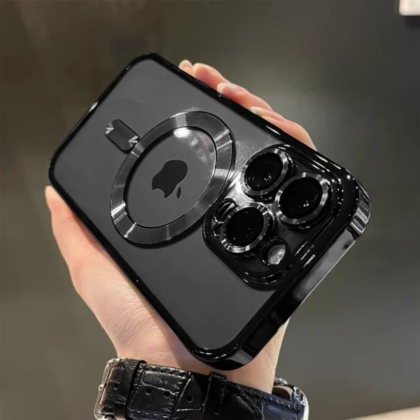Luxury Magnetic Plating Clear Case For Magsafe Wireless Charging iPhone 11 12 13 14 15 16 Pro Max Plus Shockproof Silicone Cover - Image 12