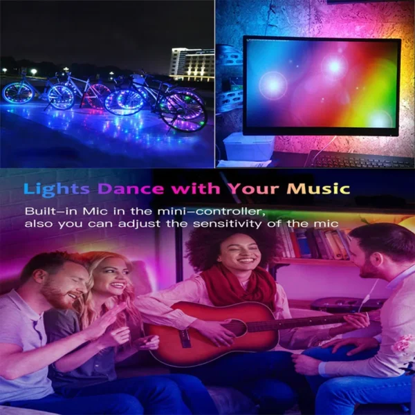 RGB 5050 Led Strip Lights with Remote Control Led Tape Flexible RGB Ribbon for Home Room Decor TV Lighting - Image 10