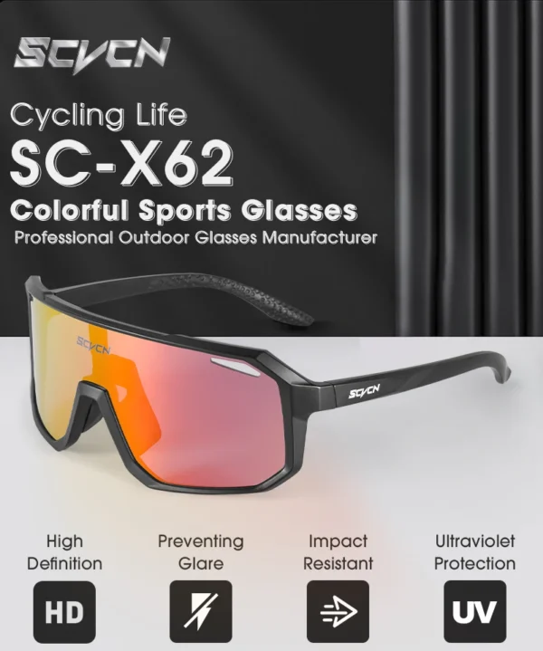 SCVCN New Cycling Glasses Bike Sunglasses Men UV400 Eyewear Outdoor Sports MTB Goggles Bicycle Women Riding Hiking Sunglasses - Image 32