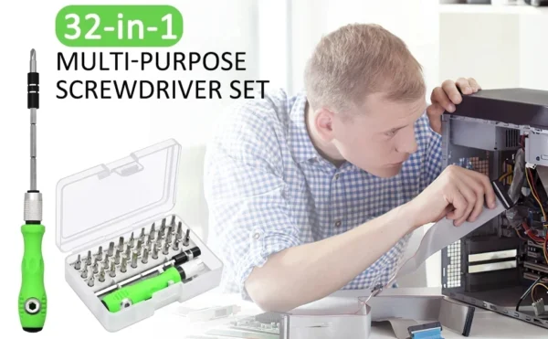 32 in 1 Multifunctional Screwdriver Set Precision Magnetic Phillips Hex Drill Bits for Phone Watch Camera PC Mini Hand Tools - Image 8