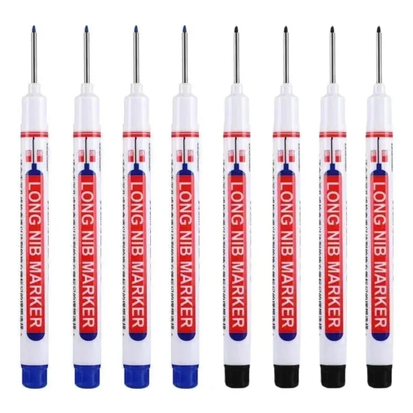 8Pcs/Set 20mm Deep Hole Long Nib Head Markers For Metal Perforating Pen Waterproof Bathroom Woodworking Decoration Multi-Purpose - Image 13