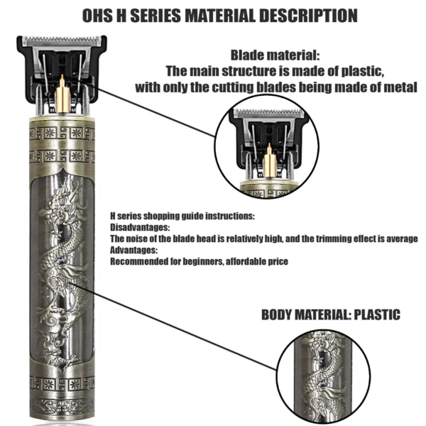 T9 Hair Clipper Repair Beard Shaving Body Hair Trimmer Clippers Electric Machine Men Haircut Machine 0mm Barber Shaver - Image 2