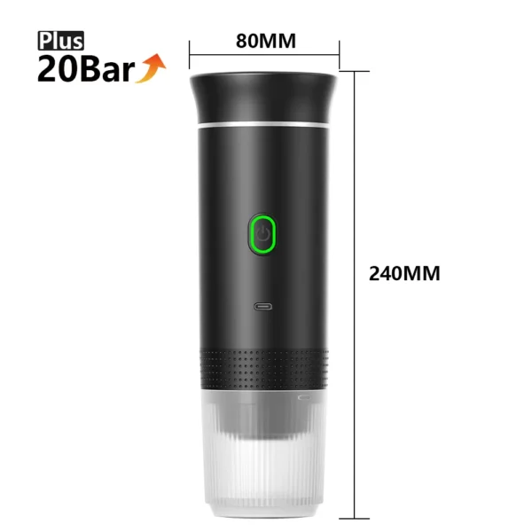 Wireless Electric Portable Espresso Coffee Machine for Car & Home Camping Coffee Maker 3-in-1 Capsule Powder Travel Coffee Maker - Image 11
