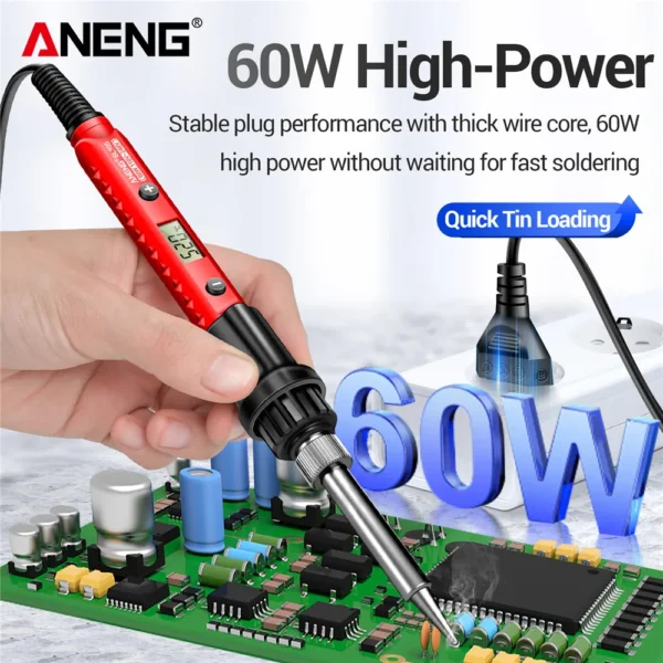 ANENG SL104/SL105 Electric Soldering Iron Professional Digital Display Adjustable Temperature Portable Kit Welding Solder Repair - Image 20
