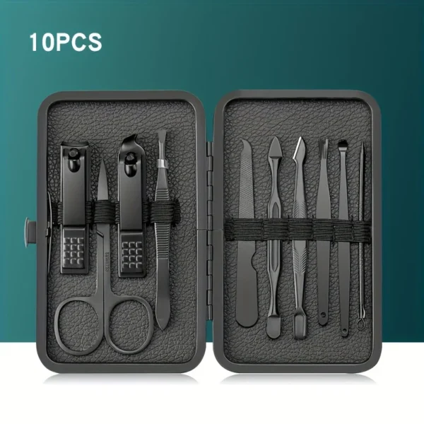 7/10/12/18/20/24PCS Set Professional Manicure Set Kits Stainless Steel Fingernail Toenail Clippers Set with Leather Portable - Image 8