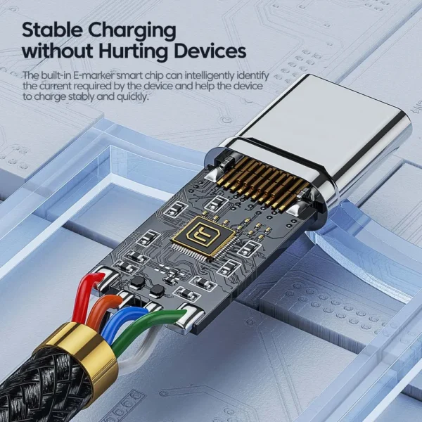 Toocki 100W Type C to USB C Cable PD 3.0 Quick Charge 4.0 Fast Charging Type C to Type C for iPhone 15 Macbook Samsung Xiaomi - Image 5