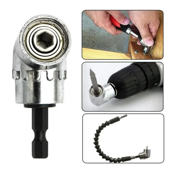105 Degree Turning Screwdriver Joint Electric Drill Corner Attachment Extension Socket Screwdriver Head Tool - Image 11