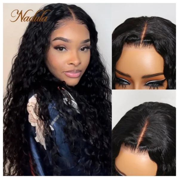 Nadula 13x4 Pre-Cut Lace Frontal Super Secure Water Wave Glueless Human Hair Wig Real Ear To Ear Bleached Knots Pre-Everything - Image 2