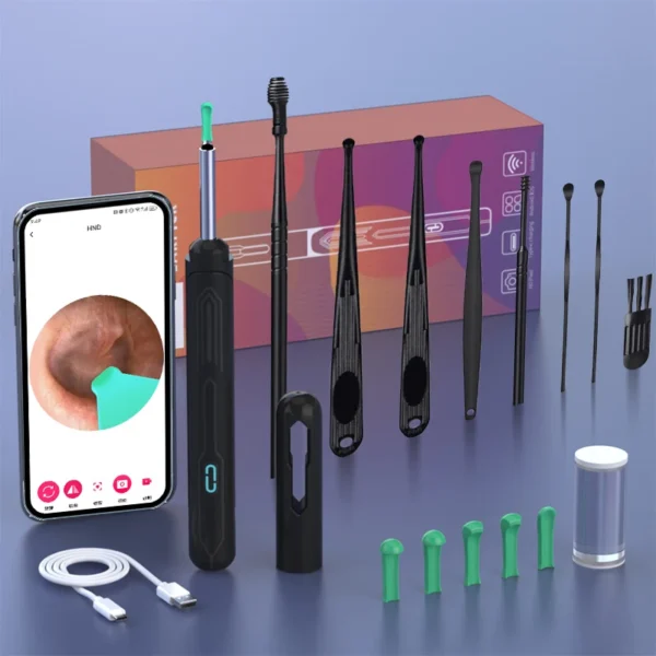 Ear Cleaner with Camera Set HD Ear Sticks Otoscope USB C Charging Endoscope Wax Removal Tool Earpick Ear Cleaning Set NK3 Pro - Image 11
