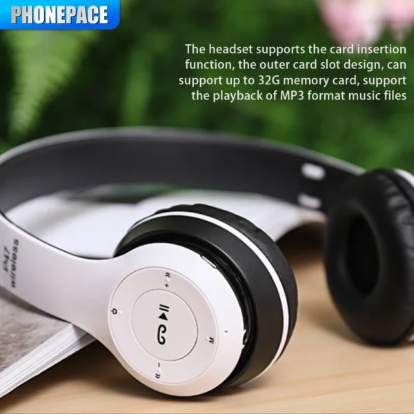 Stereo P47 Headset 5.0 Bluetooth Headset Folding Series Wireless Sports Game Headset for iPhone XiaoMi - Image 6