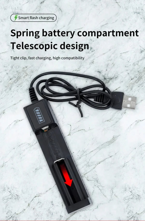 18650 Battery Charger 1/2/4 Slots Dual 18650 Charging 3.7V  Rechargeable Lithium Battery USB Charger For 16340 14500 18650 - Image 12