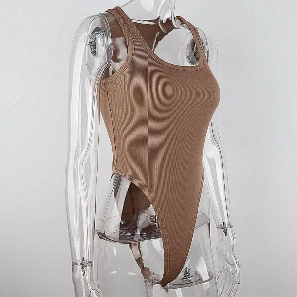 Sleeveless Knit Bodysuit Hot Summer Sexy Bodycon Off Shoulder Halter Tops Casual Street Bodice For Women ClubWear - Image 19