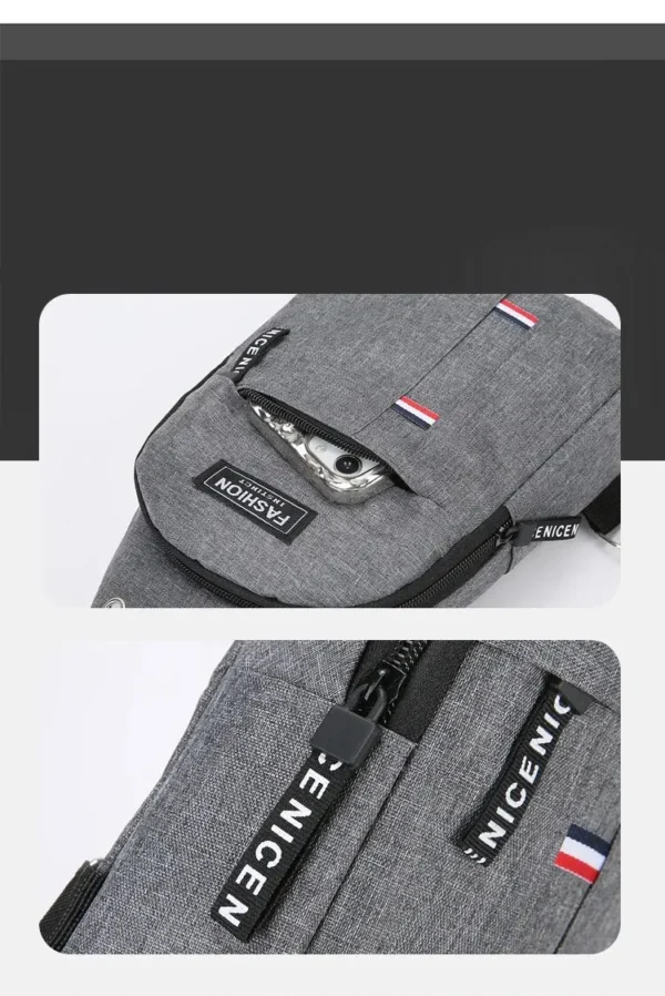 Chest Bag Men's One Shoulder Crossbody Bag Large Capacity Outdoor Sports And Leisure Fashion Small Shoulder Bag Large Capacit - Image 36