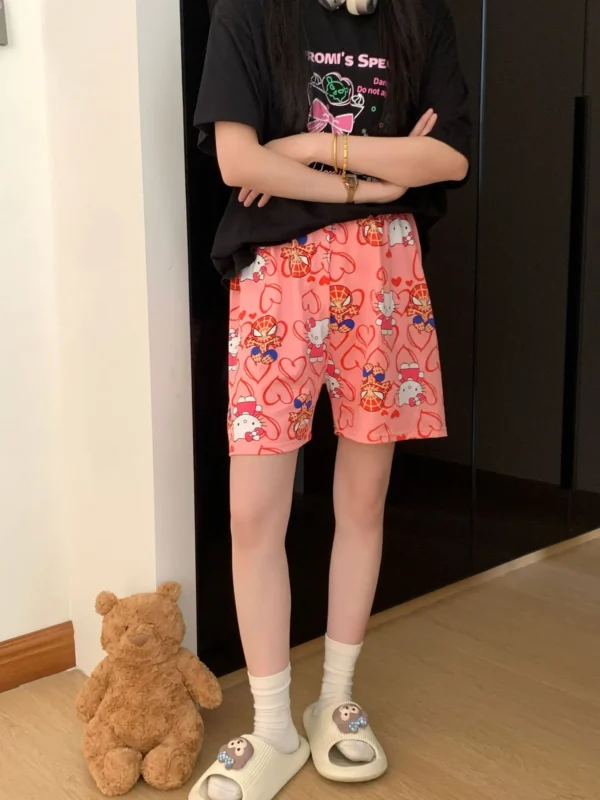New KT Pajama Pants Woman Kawaii Home Shorts Summer Anime Loose Elastic Waist Girls Sleeping Homewear Soft Fashion Pant Gifts - Image 23