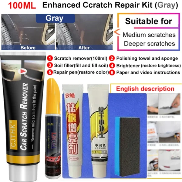 Car Scratch Remover Paint Care Tools Auto Swirl Remover Scratches Repair Polishing Auto Body Grinding Compound Anti Scratch Wax - Image 9
