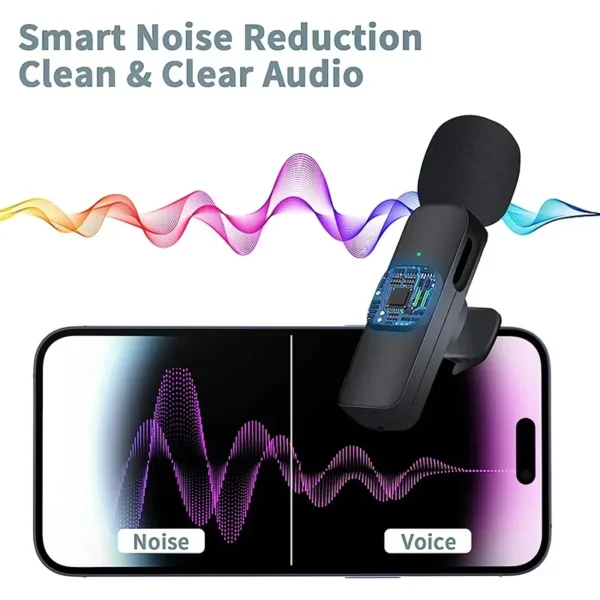 K9 Bluetooth wireless microphone portable, audio, video, static, suitable for iPhone outdoor live streaming gaming phone Type-c - Image 5