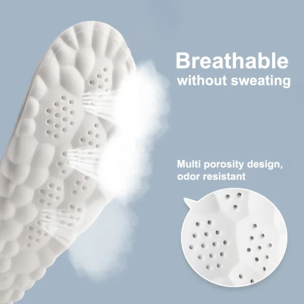 1Pair/2Pairs/4Pairs High Elasticity Latex Sport Insoles Soft Shoe Pads Arch Support Orthotic Insoles Breathable Deodorant Insole - Image 5