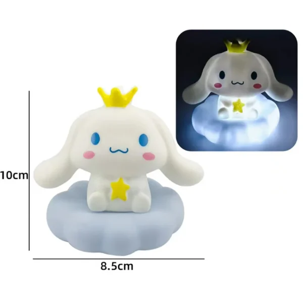 New Kawaii Sanrios Night Light Enamel Cloud Cartoon Kuromi Cinnamoroll Pochacco Small Table Light Illuminating Decoration - Image 4