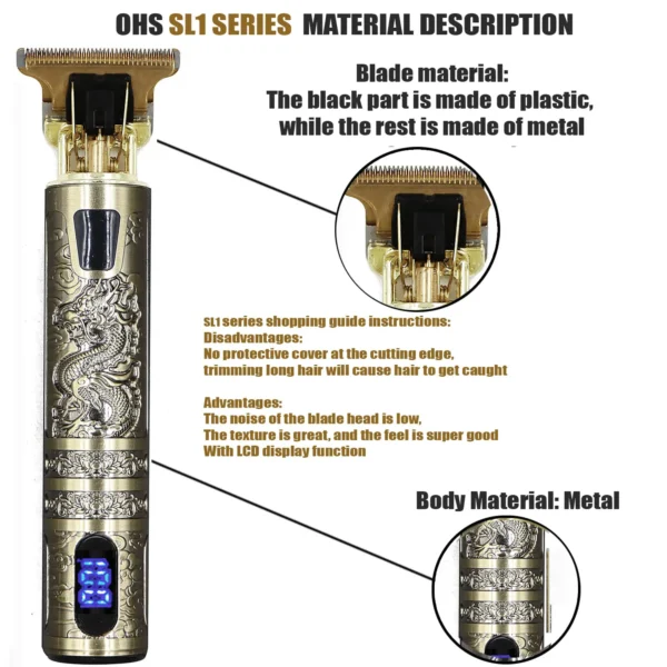 T9 Hair Clipper Repair Beard Shaving Body Hair Trimmer Clippers Electric Machine Men Haircut Machine 0mm Barber Shaver - Image 20