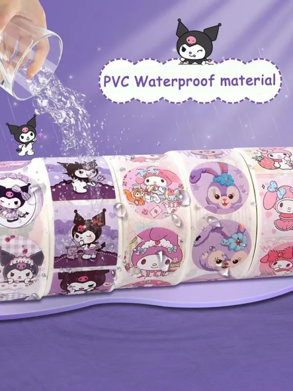 300Pcs/roll Sanrio Sticker Cartoon Kids Student Handbooks Kuromi Melody Reward Stickers Gift Girl Boy Decoration Decals Toys - Image 12