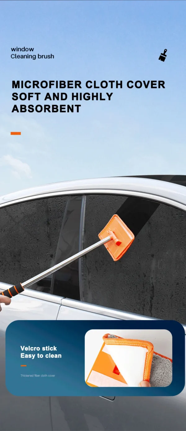 SEAMETAL Car Front Windshield Defogging Brush Telescopic Long handle Car Household Glass Clean Brushes Dust Remover Tool - Image 16
