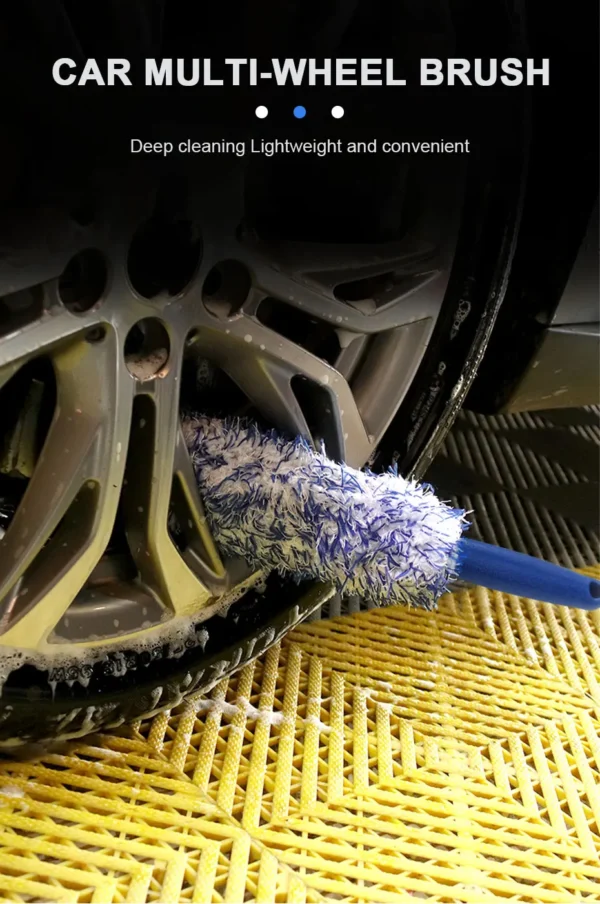 SEAMETAL Car Cleaning Brush Car Wash Portable Plush Wheel Tire Rim Brush Wash Tools for Car Motorcycle Wheel Tire Accessories - Image 9