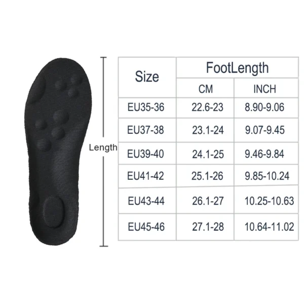 1Pair/2Pairs/4Pairs High Elasticity Latex Sport Insoles Soft Shoe Pads Arch Support Orthotic Insoles Breathable Deodorant Insole - Image 6