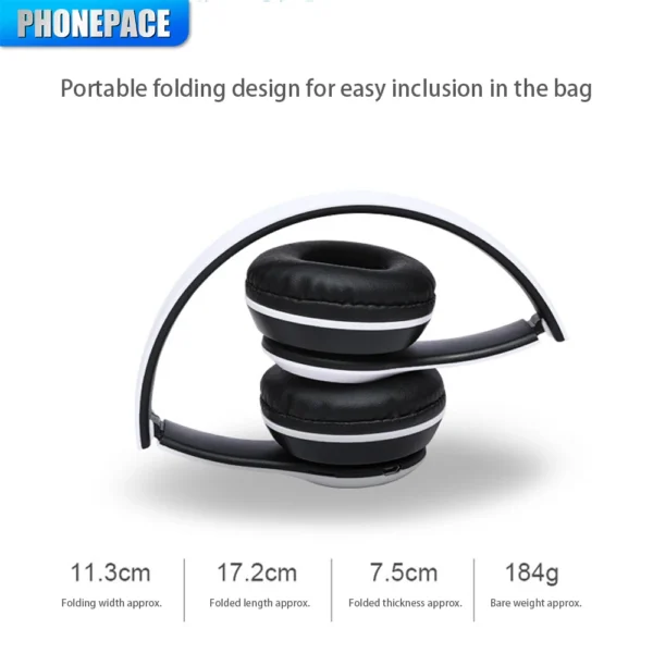 Stereo P47 Headset 5.0 Bluetooth Headset Folding Series Wireless Sports Game Headset for iPhone XiaoMi - Image 9