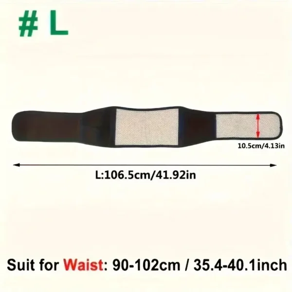 1pc Adjustable Self-heating Magnetic Therapy Back And Waist Support Belt, Waist Massage Belt Sports Support Belt, Body Care Belt - Image 3