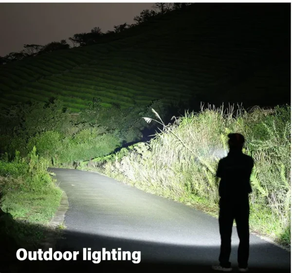 High Strong Power Led Flashlights 2000LM Tactical Torch with Display Light USB Charging Camping Fishing Emergency Zoom Lantern - Image 23