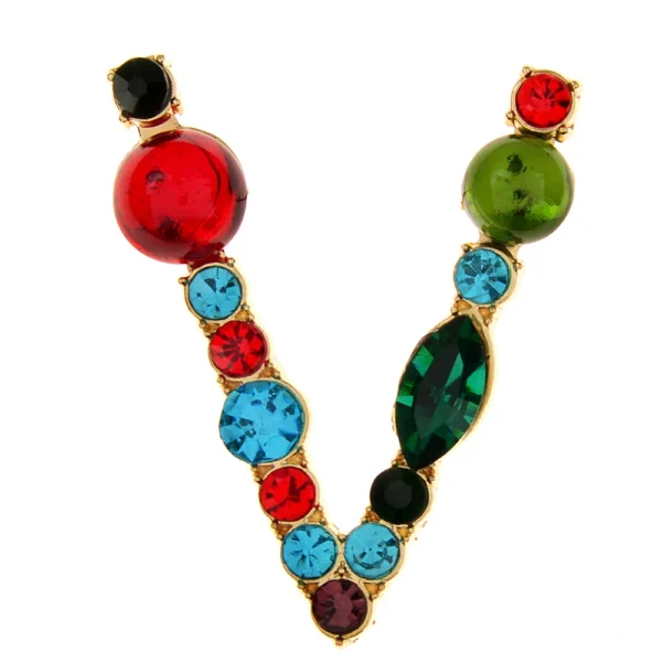 CINDY XIANG 26 Letters Rhinestone Alphabet Brooch Letter Pin Colorful Design Fashion Jewelry ABC Pin High Qulaity Winter Gift - Image 24