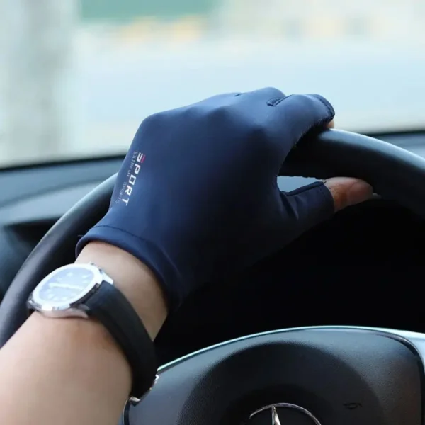 Ice Silk Halffinger Cycling Gloves for Men and Women Outdoor Sports Fitness Driving Fishing Highelastic Comfortable - Image 12